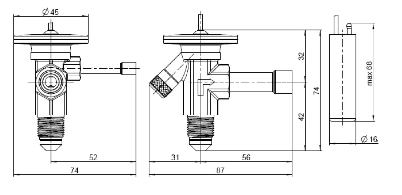 ТРВ (терморегулирующий вентиль) Alco Controls TISE-HW100 (1/2